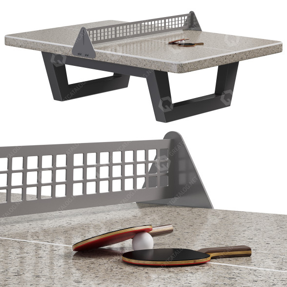 Tennistisch Natural Concrete 3D-Modell