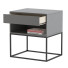 Table de chevet Homary Nightstand Black Modern with Drawer Base - Sabirjanov