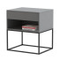 Table de chevet Homary Nightstand Black Modern with Drawer Base - Sabirjanov