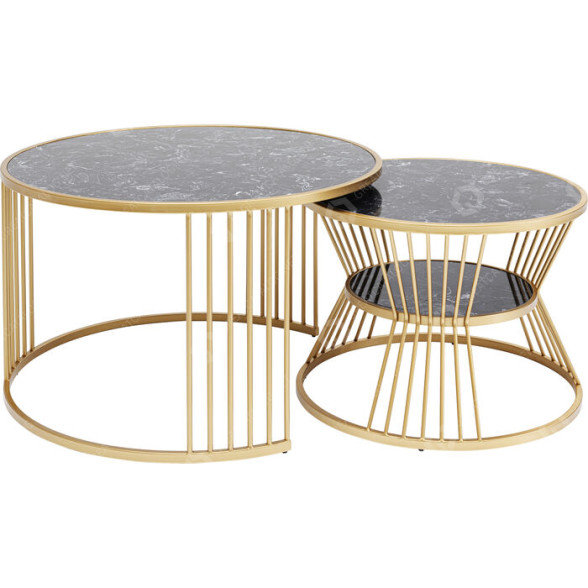 Журнальні столики Kare Nesting Modern Black 3D модель
