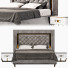 Bett und Nachttischchen Gray 001 - 3dartistaskari1370