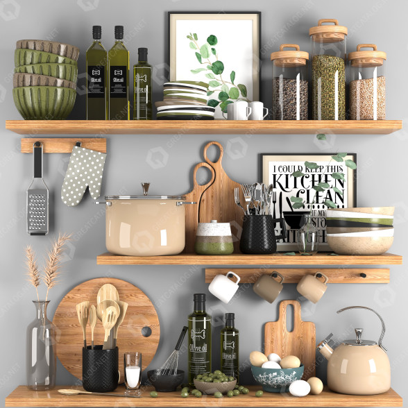 Декор Kitchen Accessories 01 3D модель