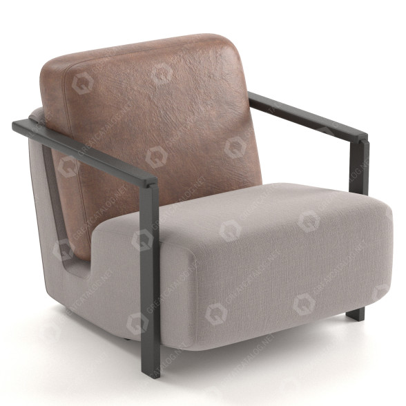 Fauteuil Leather modèle 3D