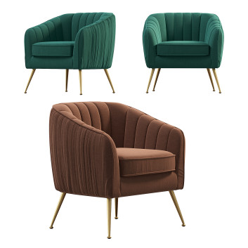 Armchair Homcom Velvet-Feel Tub