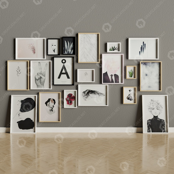 Pictures Scandinavian Style 3D model