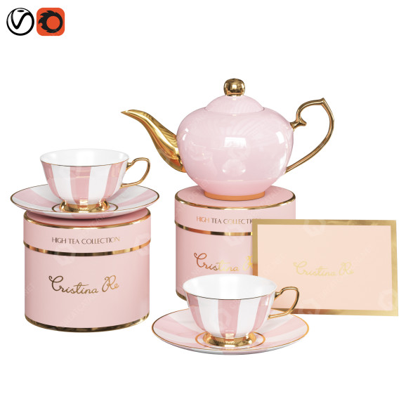 Посуд Tea Set 3D модель