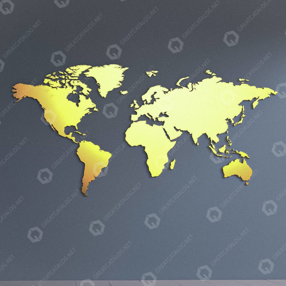 Póster World Map Modelo 3D