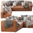 Sofa Article Mello Taos Brown Right Arm Corner Sectional - Paramatma