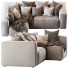 Sofa Article Brown Right Arm Corner Sectional - Paramatma