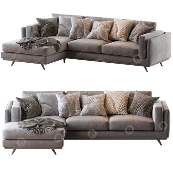 Sofa West Elm Zander 3D model
