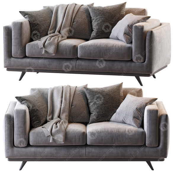 Диван West Elm Zander 3D модель