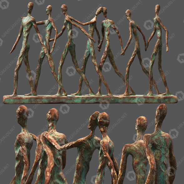 Статуетка Abstract Family Camaraderie Ornament 3D модель