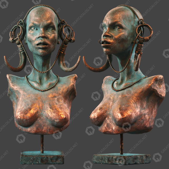 Bildhauerei Mursi Woman 3D-Modell