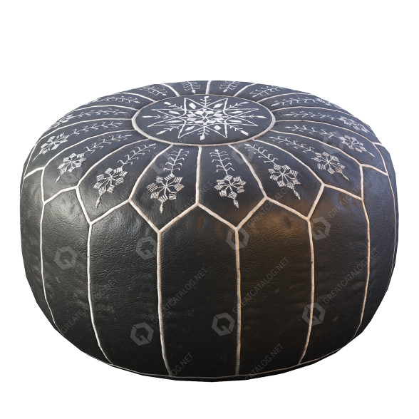 Пуф Vintage Round Moroccan 3D модель