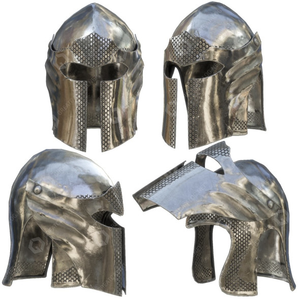 Kask Visored Barbuta model 3D