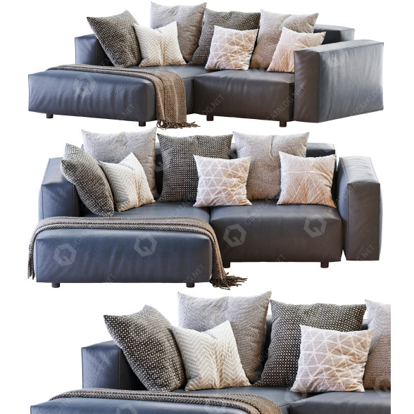 Sofa Papadatos Hills Leather 3D-Modell