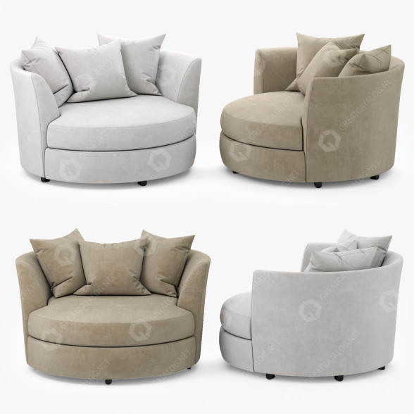 Sessel Z Gallerie Cuddler 3D-Modell