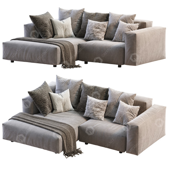Sofa Papadatos Hills Gray 3D model