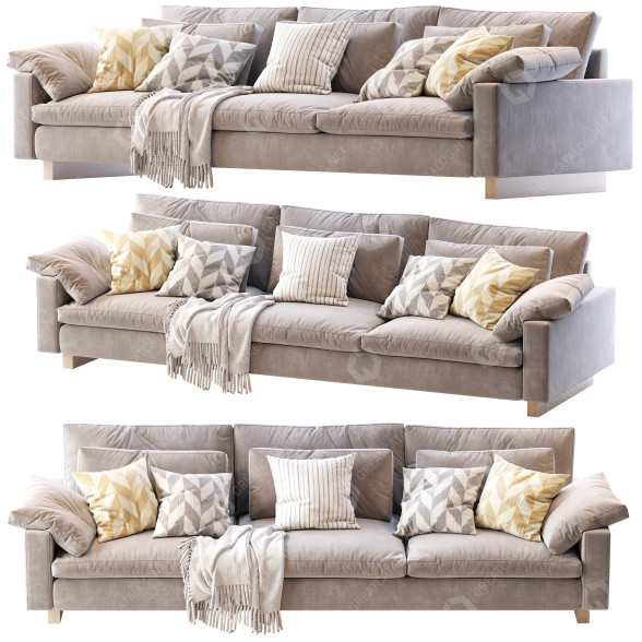 Диван West Elm Harmony 3D модель