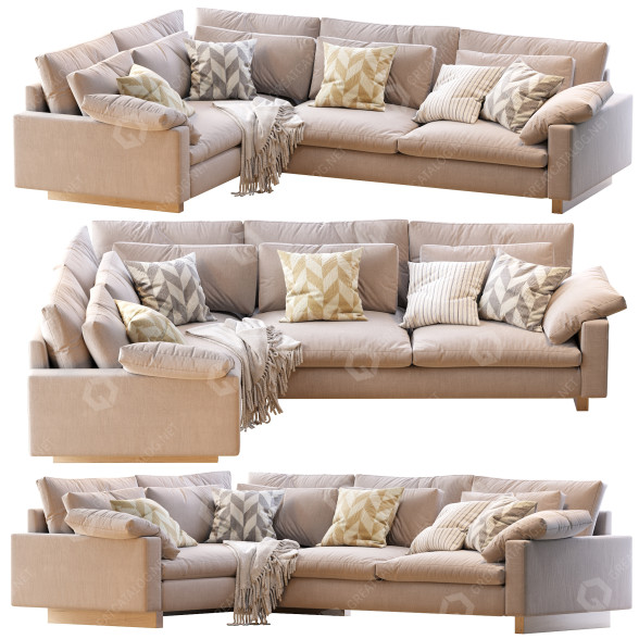Canapé West Elm Harmony modèle 3D
