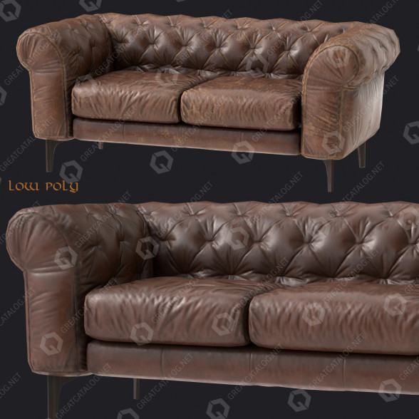 Диван Natuzzi Low Poly Orfeo 3D модель