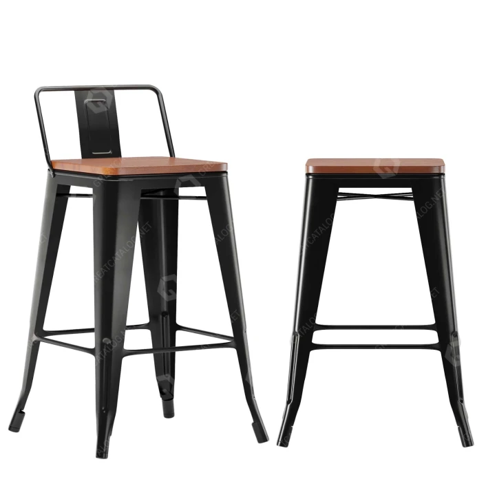 3D model Bar Stools Tolix Wood