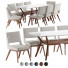 Стіл та стільці Emmond Mid-Century Modern and Holmdel Mid-Century - Abdulloh3D