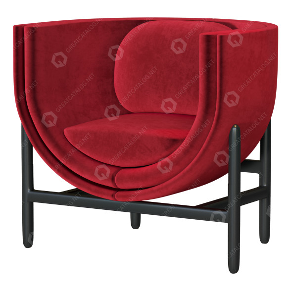 Fotel Casala Capsule Lounge model 3D
