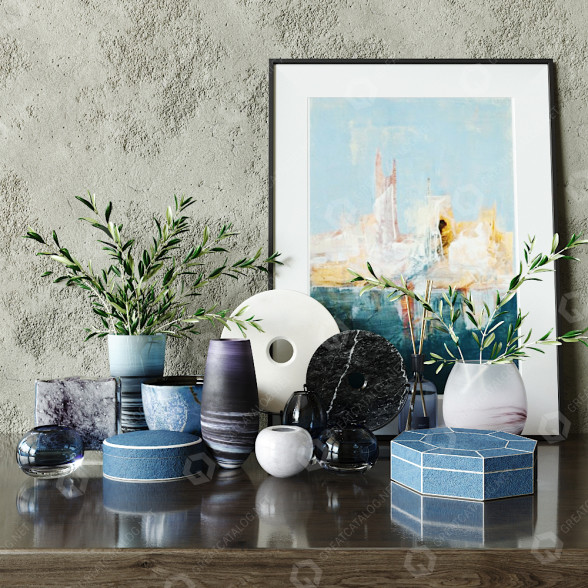 Декор Luxdeco Set Blue 3D модель