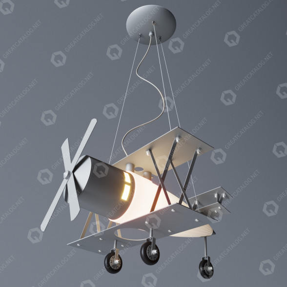 Lampe suspendue Lucide Focker Children modèle 3D