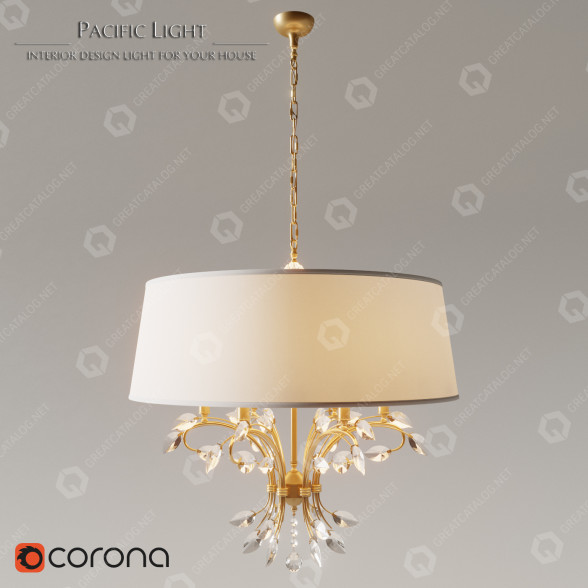 Люстра Pacific Light Crystal Blooms 6 3D модель
