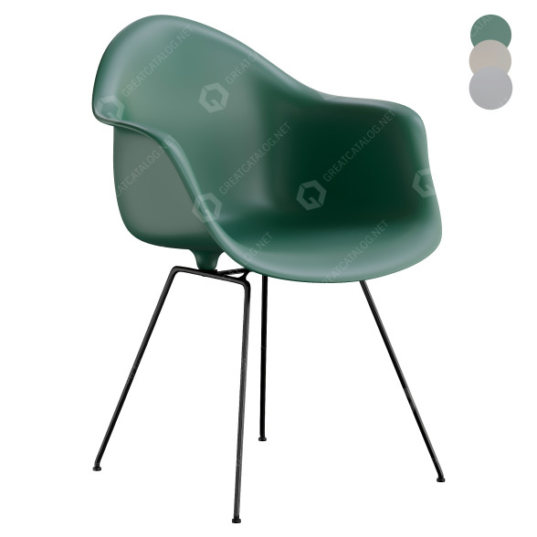 Silla Vitra Eames Fiberglass Dax Modelo 3D