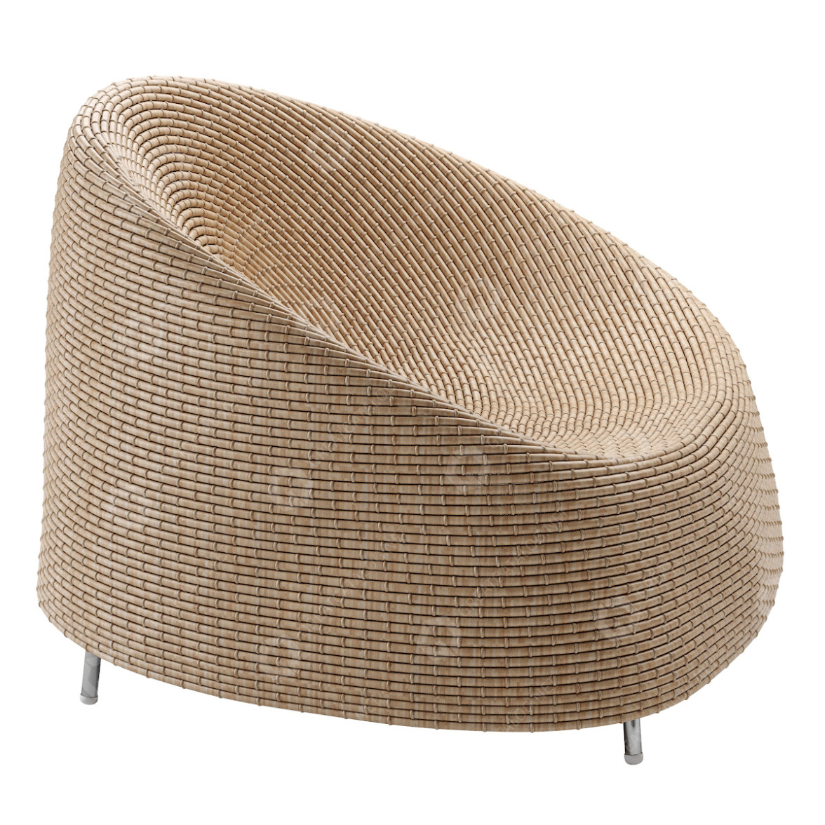 Armchair Paola Lenti Afra 3D model GreatCatalog 14262