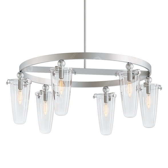 Люстра Lamps Plus Russe 32 1 Brushed Nickel 3D модель