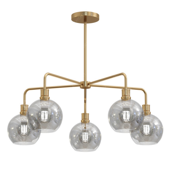 Żyrandol West Elm Sculptural Glass 5 Light model 3D
