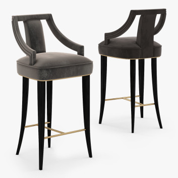 Барний стілець Carlyle Collective Eanda Gray