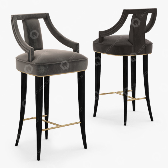 Bar Stool Carlyle Collective Eanda Gray 3D model