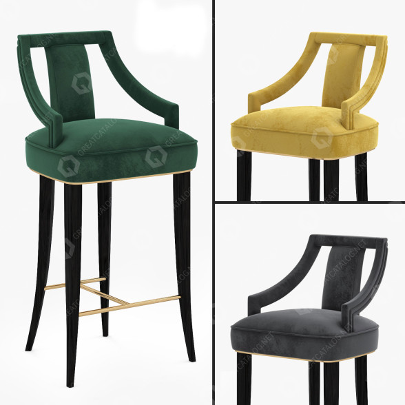 Bar Stool Carlyle Collective Eanda 3D model