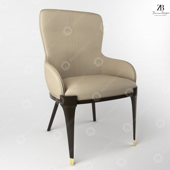 Sessel Bruno Zampa Celine Dining 3D-Modell