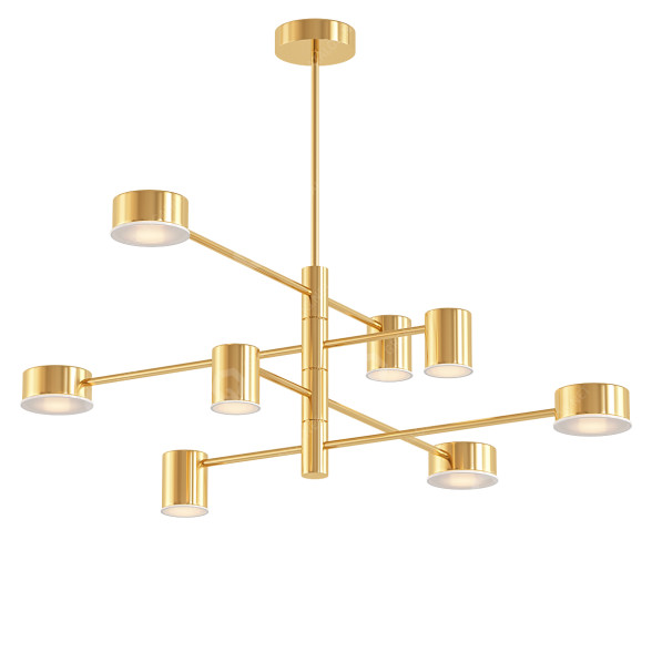 Żyrandol Italux Remdal Lighting Gold 8 model 3D