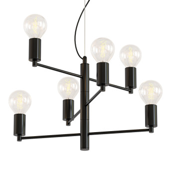 Chandelier Lussole Lgo Huron LSP 8156 Black 3D model