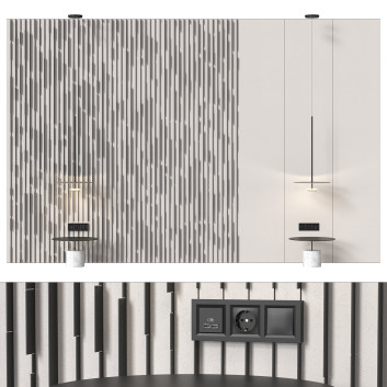 Panele ścienne i dekoracje Headboard 041 Model 3D