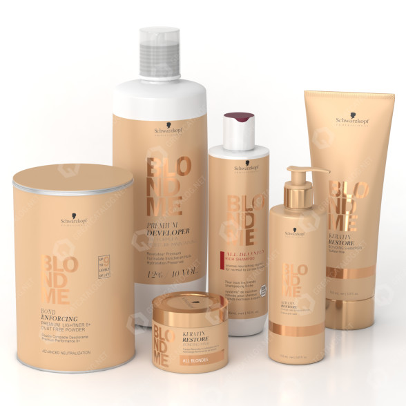 Decoración Blondme Beauty Salon Set Schwarzkopf Modelo 3D