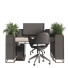Workspace and Flowerpots Home Office Work and Set 332 - unisjamavari