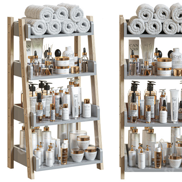 Stojak i dekoracja Bathroom Set 06 model 3D