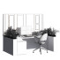 Arbeitsbereich und Blumentöpfe Home Office Work - unisjamavari
