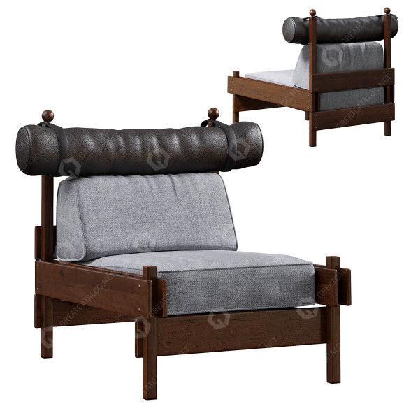 Armchair Tonico by Sergio Rodrigues 3D model