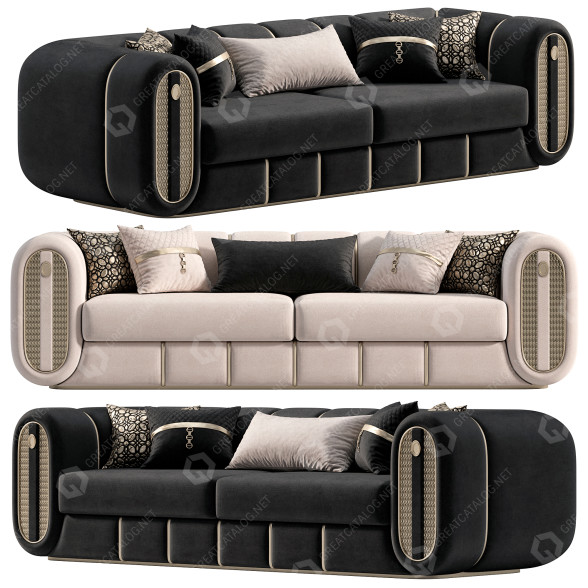 Canapé Wenge Defne modèle 3D