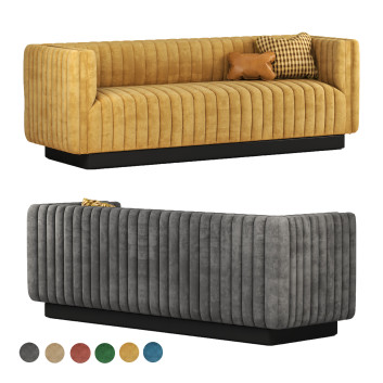 Sofa LexMod Conjure Channel Tufted Velvet