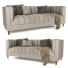 Sofa Nicole Miller Velvet Light Gray - moyarahmadi1